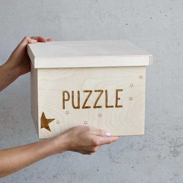 Holz Kiste Aufbewahrungskiste 12 Liter Holzbox Spielkiste fr Kinder
