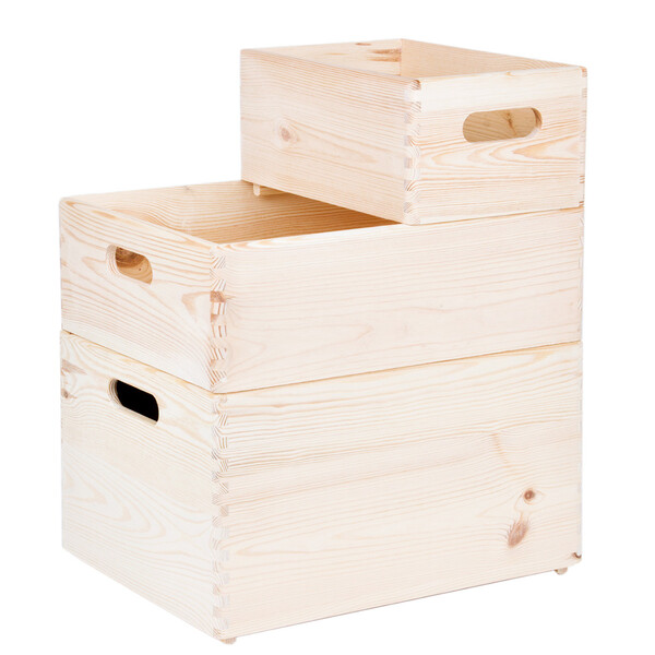 Holzkisten Holz Sortierkisten Griff Aufbewahrungskisten Holzboxen Mbelkisten