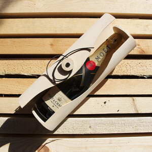 Wein und Champagner Verpackung aus Holz 5er Set...