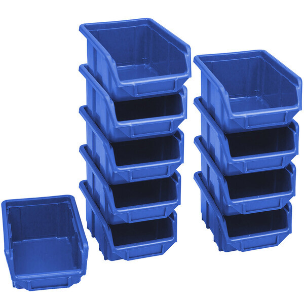 Materialbehlter Blau Stapelbox Werkstattkiste Schraubenbox Regalkasten